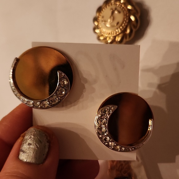 Vintage clip on button cover necklace lot - Picture 7 of 7